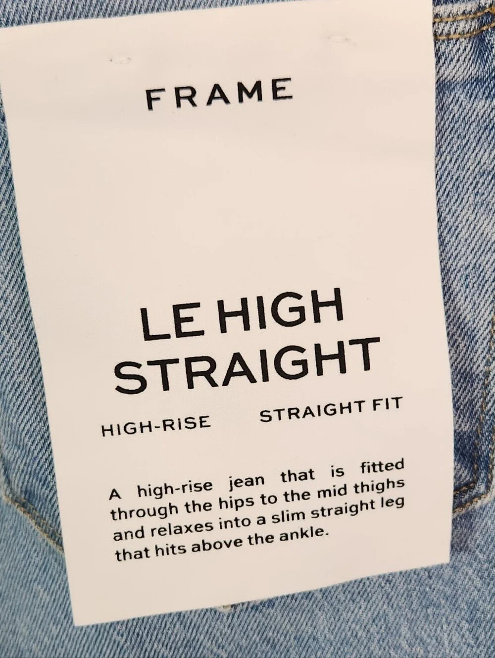 Frame Le High Straight in Demarco Rips - Picture 7 of 9